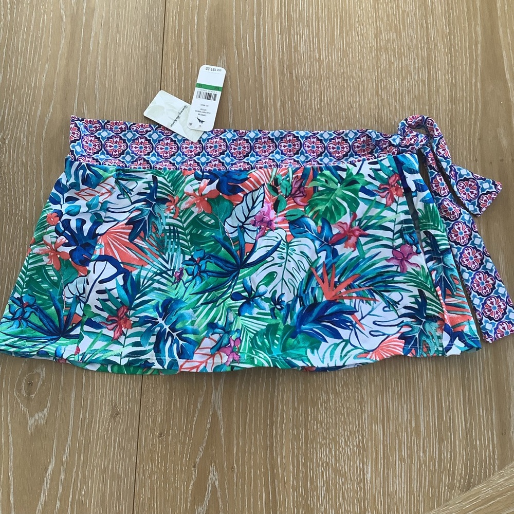 New Tommy Bahama Palm party hipster bathing suit bottom skirt